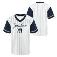 Ifjúsági fehér haditengerészet New York Yankees v-nyakú póló