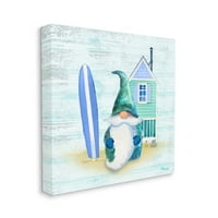 Nyári kunyhó GNOME strand tündérmese és fantasy grafikus galéria csomagolt vászon nyomtatott fal művészet