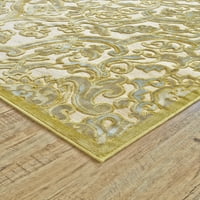 Grayton fényes texturált virágszőnyeg, krémfürdőkék, 2ft-2in 4ft ékezetes szőnyeg