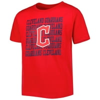 Ifjúsági piros Cleveland Guardians Ismételje meg a pólót