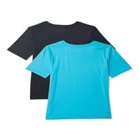 Hét tölgy rövid ujjú grafikus teljesítményű ing, 2-csomag, méret 4-18