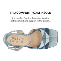 Journee Collection Womens Asherby Tru Comfort Faam magas sarokú platform szandál