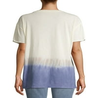 Idő és a Tru Női Crewneck Dip Dye póló