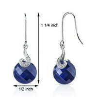 5. A CT Round Blue Sapphire és a Diamond Drop fülbevalók 14K fehéraranyban készített