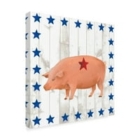 Védjegy képzőművészet 'Americana Animals IV' vászon művészet Regina Moore