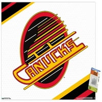 Vancouver Canucks-Retro logó fali poszter Pushpins, 22.375 34