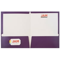 Papír fényes két zsebmappák, lila, csomagonként