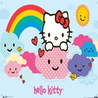 Hello Kitty-felhők fal poszter Push csapok, 22.375 34