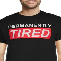 A férfiak állandóan fáradt rövid ujjú grafikus póló