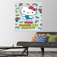 Hello Kitty-Boldog fali poszter fa mágneses kerettel, 22.375 34