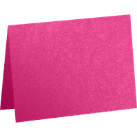 Luxpaper mini hajtogatott jegyzetkártyák, 105 lb azalea rózsaszín metál, 9 16, csomag