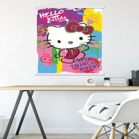 Hello Kitty-Pop Art fali poszter mágneses kerettel, 22.375 34